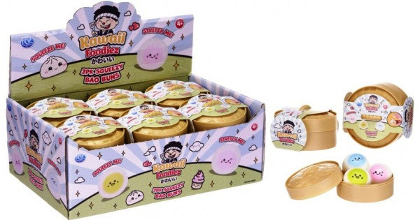 Mini Squishy Dumplings in Steam Pot surprise 3-pack kawaii toy