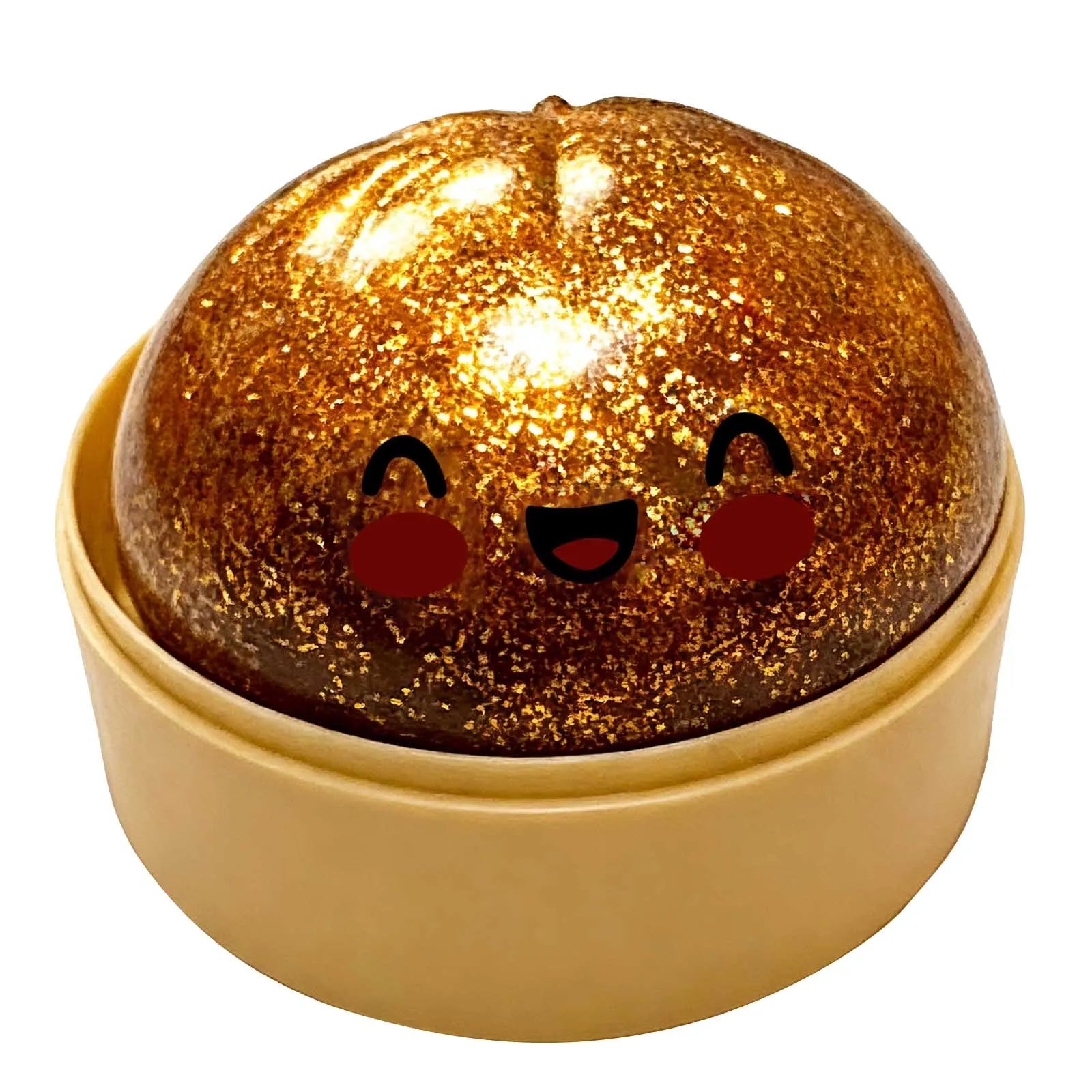Dumpling Squishy 1pcs Glitter Steamed Bun Pinch Music Simulation Steam Buns Shape Cute And Fun Relieve Stress Squish Dumplings