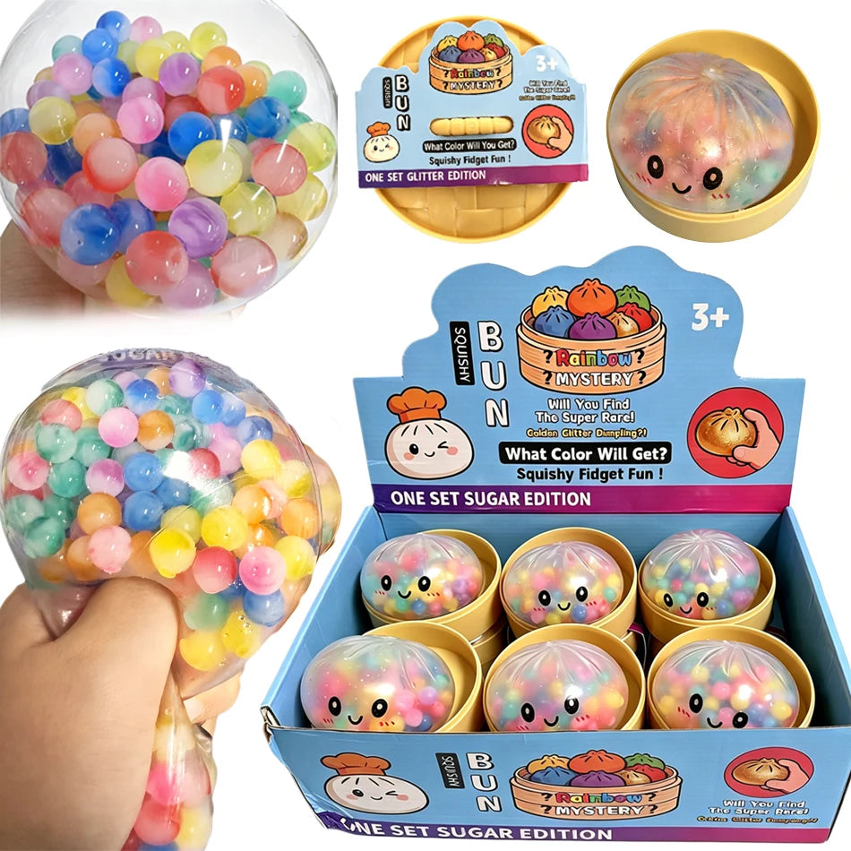 Mystery Dumpling Squishy Fidget Toy for Stress Relief Home Office Desk Accessory Party Gift Creative Desk Toy