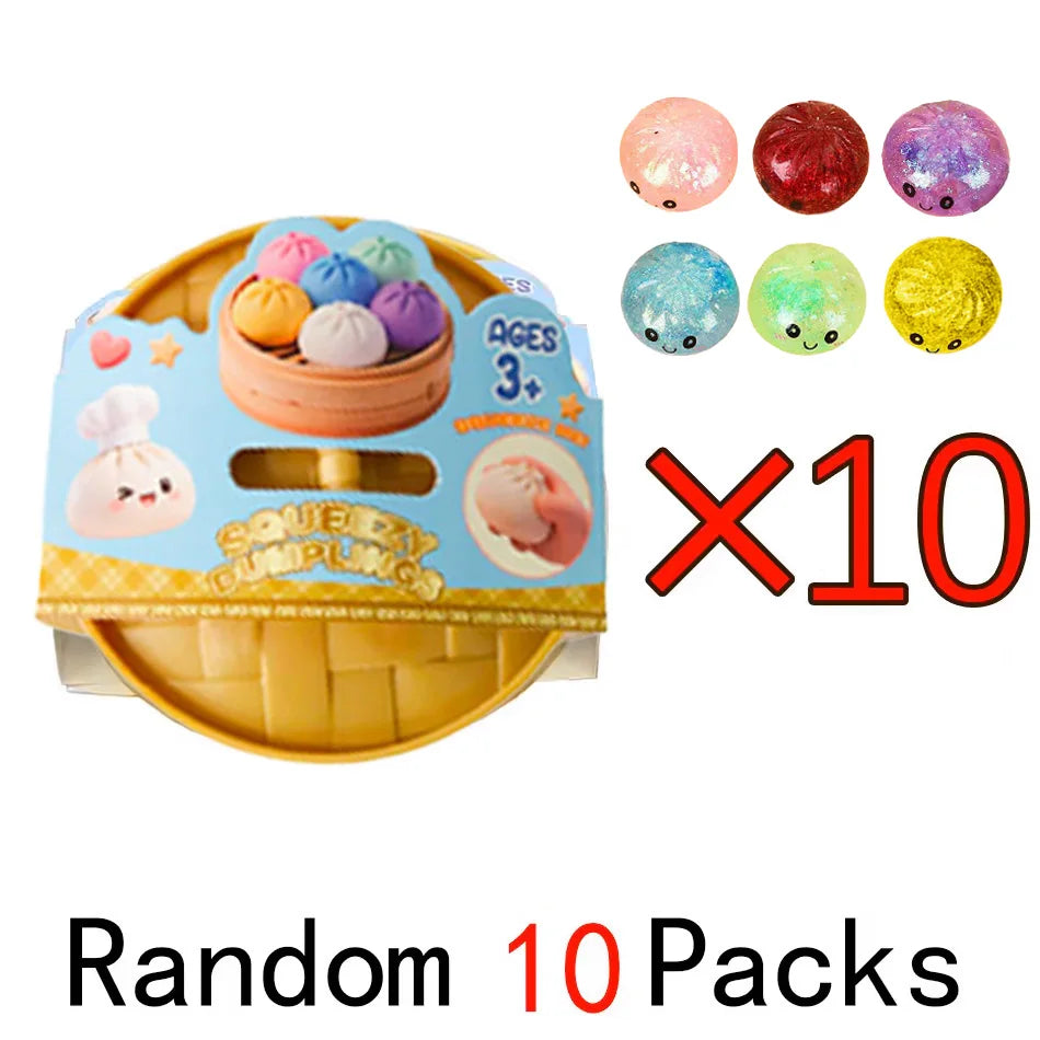 Dumpling Squishy Mysteries Dumplings Stress Relief Fidget Toys Home Office Desk Accessories Party Gifts Mystery Dumpling Squishy