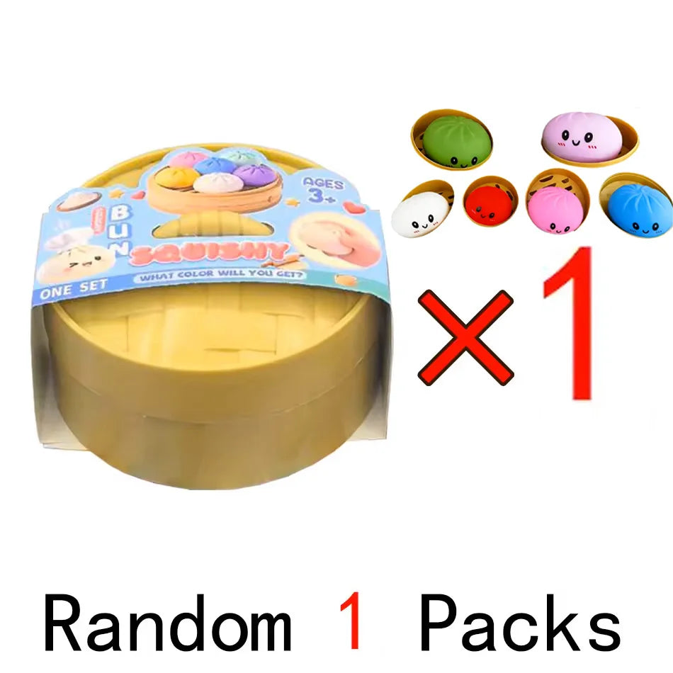 Dumpling Squishy Mysteries Dumplings Stress Relief Fidget Toys Home Office Desk Accessories Party Gift Mystery Dumpling Squishy