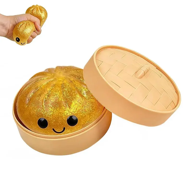 Mystery Dumpling Toy Squishy Glitter Dumpling Pressure Ball Slow Rebound Soft Pinch Decompression Office Home Squeeze Toy XMAS
