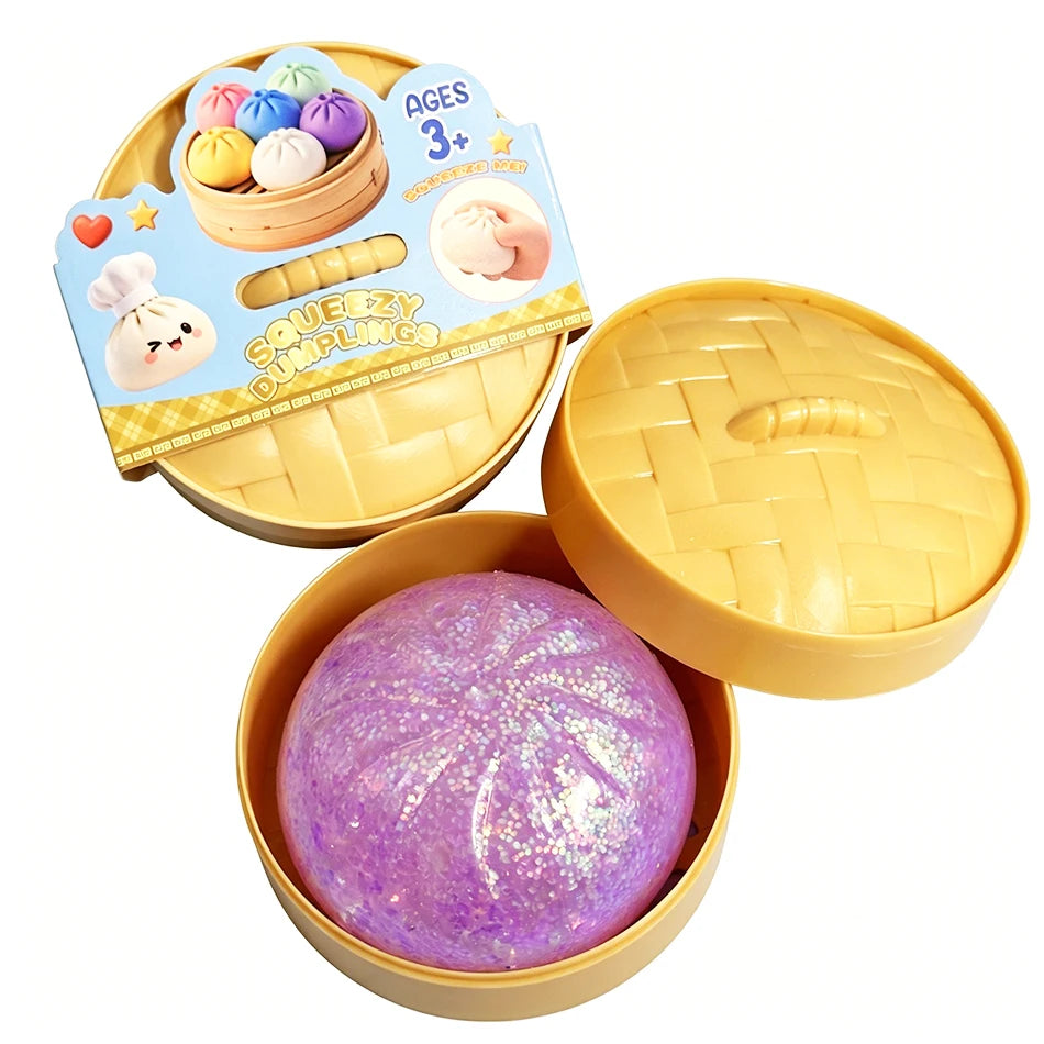 Dumpling Squishy Mysteries Dumplings Stress Relief Fidget Toy Home Office Desk Accessories Party Gifts Mystery Dumpling Squishy