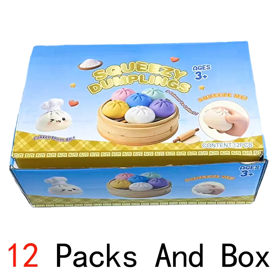 Dumpling Squishy Mysteries Dumplings Stress Relief Fidget Toys Home Office Desk Accessories Party Gifts Mystery Dumpling Squishy