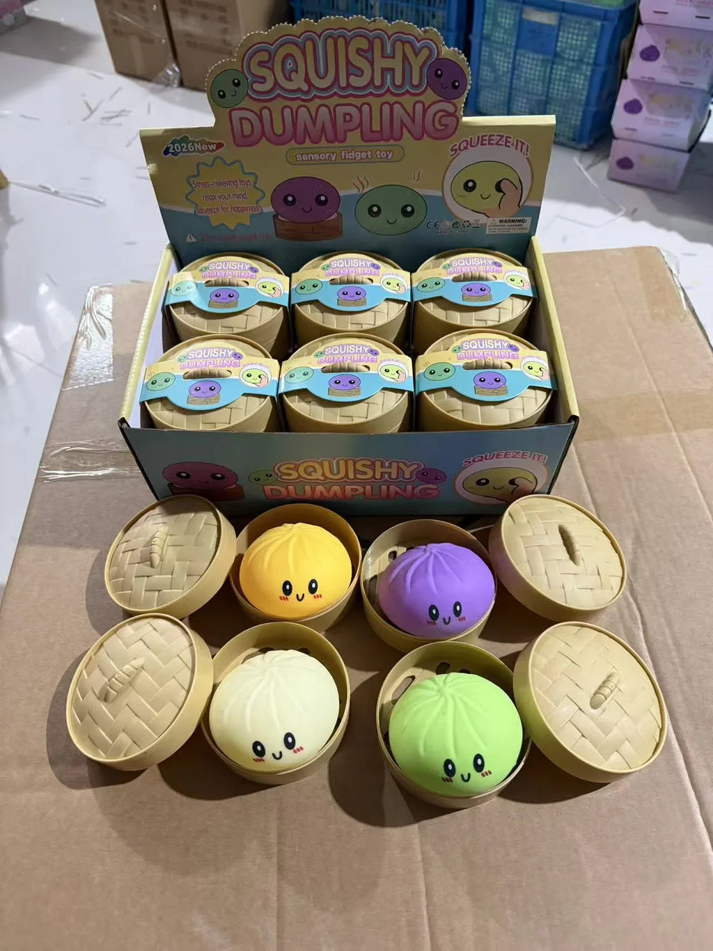 Kawaii Dumpling Squishy Toy Soft Cute Bao Bun Colorful Squishies Fidget Sensory Stress Balls Anxiety Relief Adults Gift
