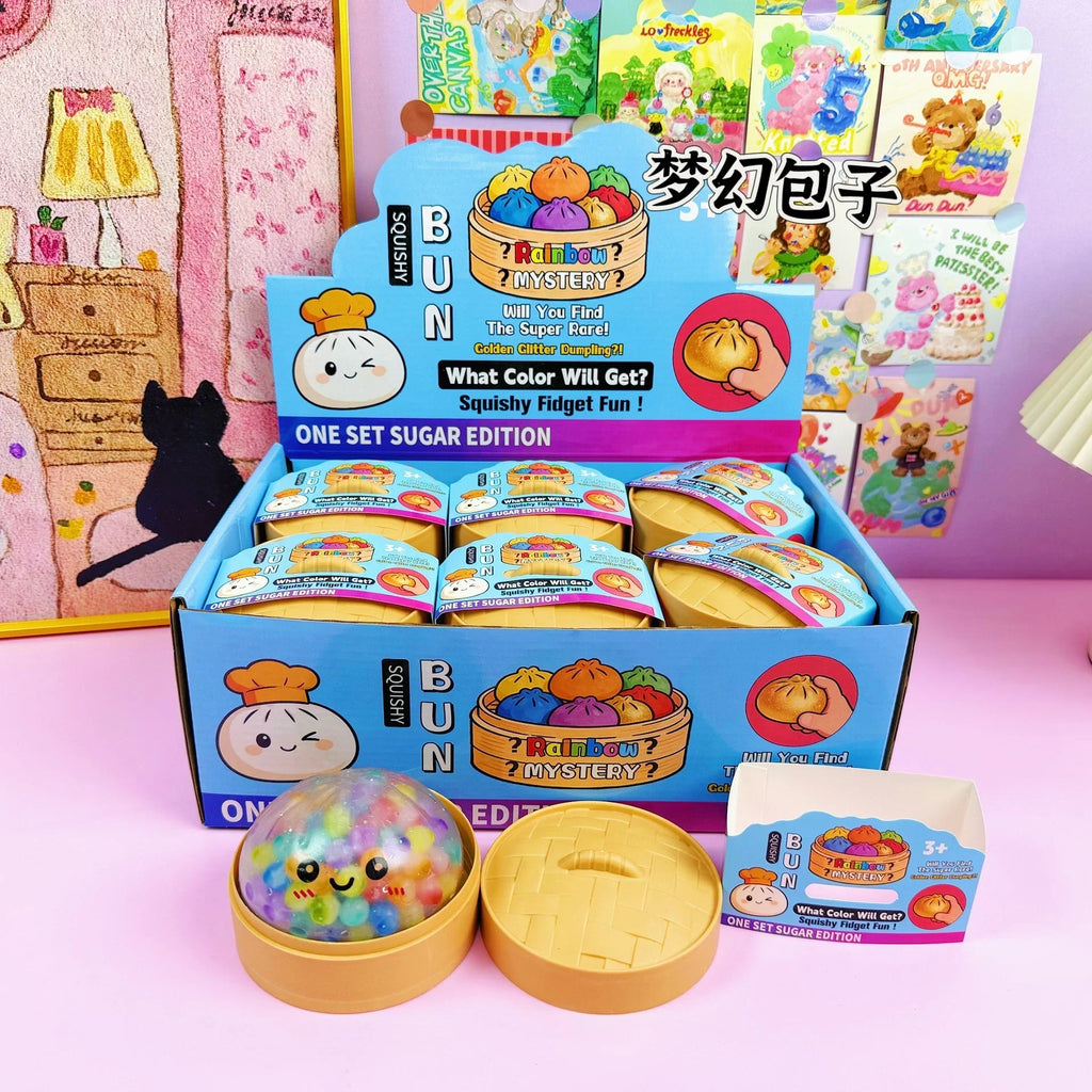 Mystery Dumpling Squishy Fidget Toy for Stress Relief Home Office Desk Accessory Party Gift Creative Desk Toy