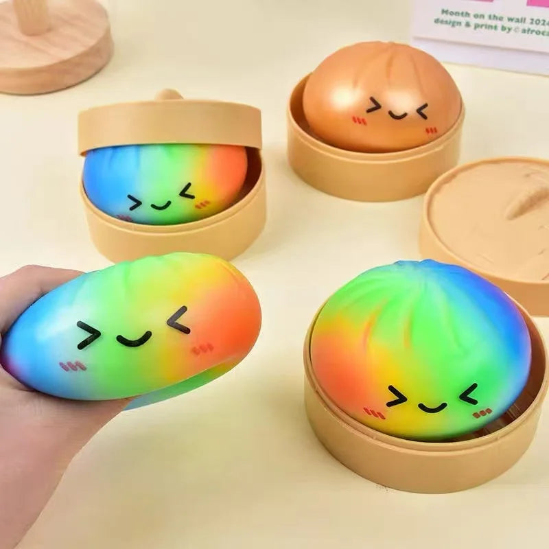Mystery Dumpling Toy Squishy Glitter Dumpling Pressure Ball Slow Rebound Soft Pinch Decompression Office Home Squeeze Toy XMAS