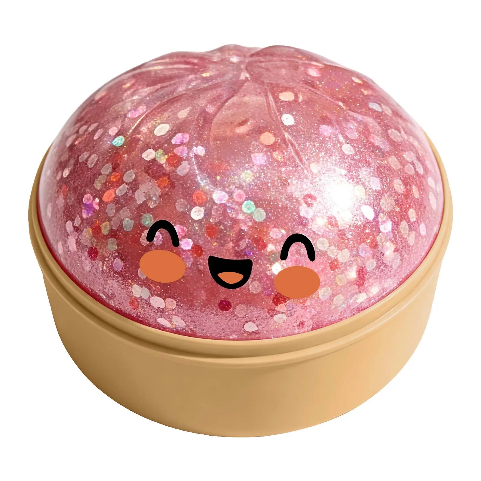 Dumpling Squishy 1pcs Glitter Steamed Bun Pinch Music Simulation Steam Buns Shape Cute And Fun Relieve Stress Squish Dumplings