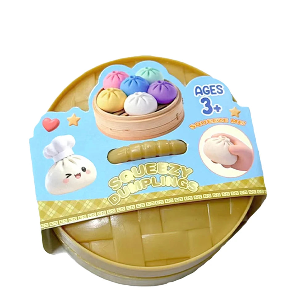 Dumpling Squishy Mysteries Dumplings Stress Relief Fidget Toy Home Office Desk Accessories Party Gifts Mystery Dumpling Squishy