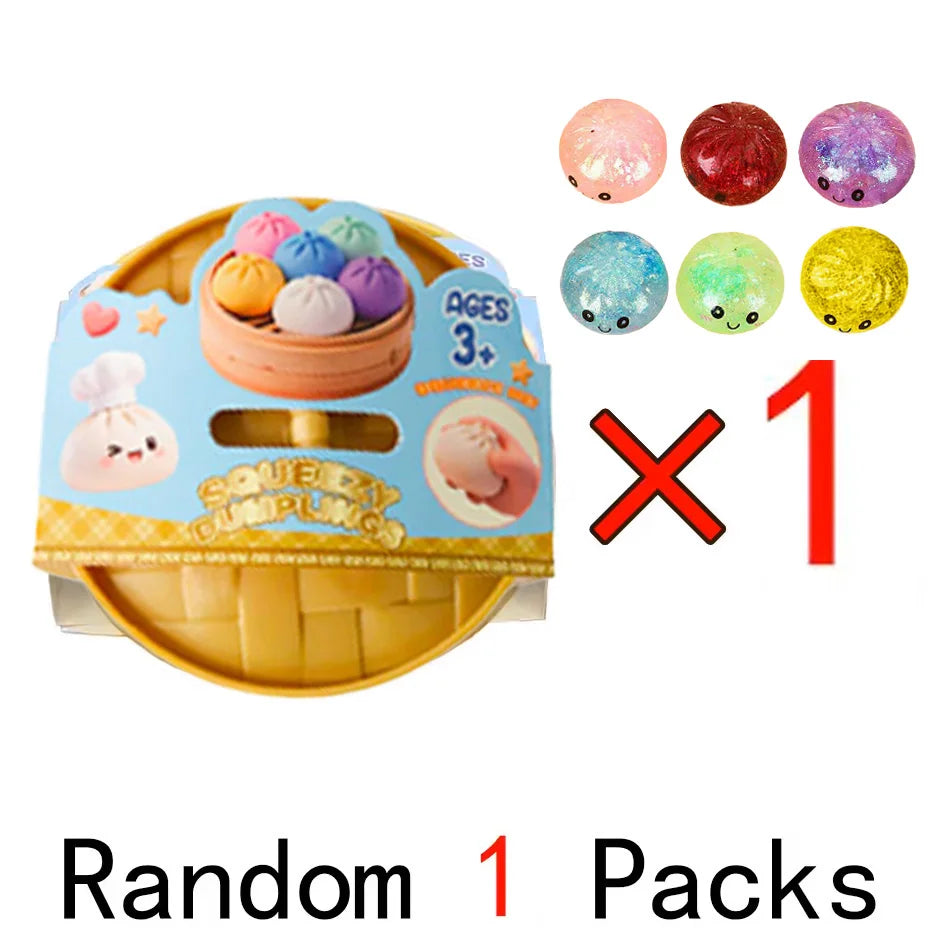 Dumpling Squishy Mysteries Dumplings Stress Relief Fidget Toys Home Office Desk Accessories Party Gifts Mystery Dumpling Squishy