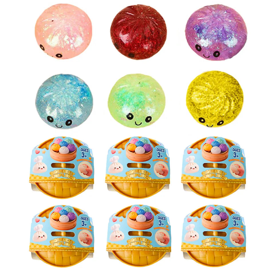 Dumpling Squishy Mysteries Dumplings Stress Relief Fidget Toys Home Office Desk Accessories Party Gifts Mystery Dumpling Squishy
