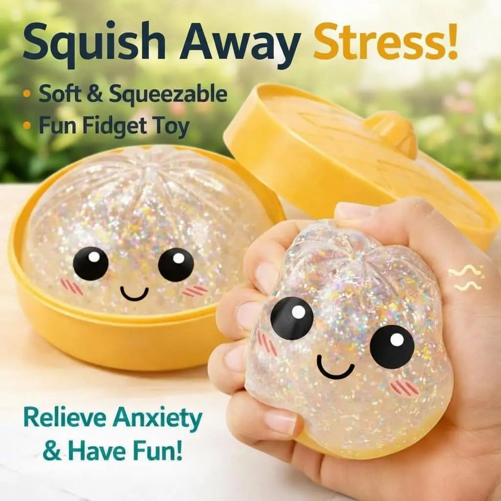 Mystery Dumpling Toy Squishy Glitter Dumpling Pressure Ball Slow Rebound Soft Pinch Decompression Office Home Squeeze Toy XMAS