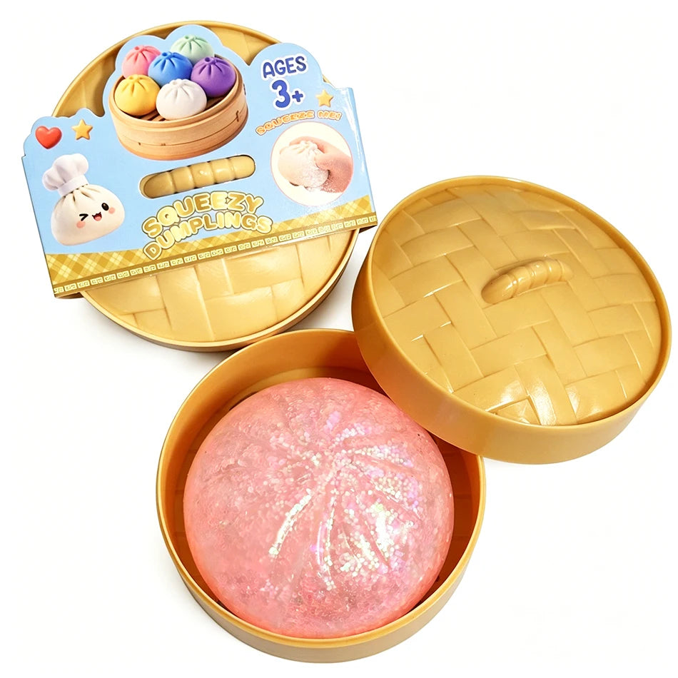 Dumpling Squishy Mysteries Dumplings Stress Relief Fidget Toy Home Office Desk Accessories Party Gifts Mystery Dumpling Squishy
