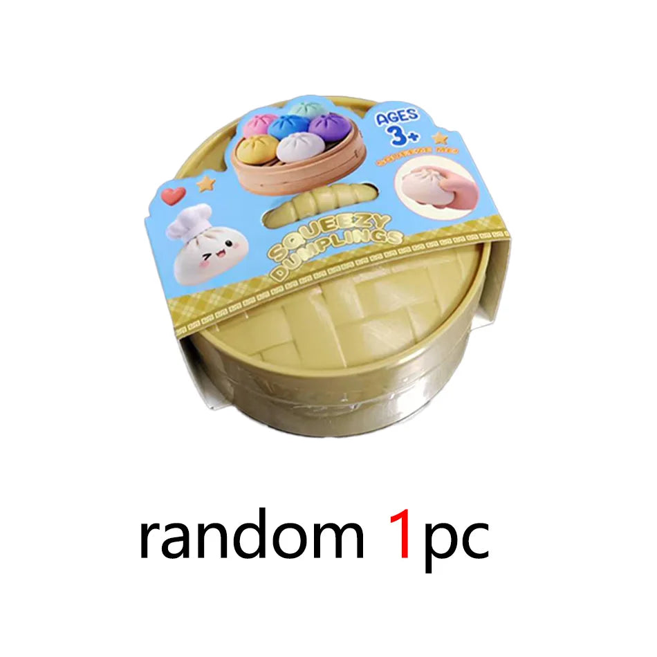 Dumpling Pressure Dumpling Squishies Kawaii Mini Food Shape Squishy Toy Slow Rise Sensory Fidget Stress Relief Party Favor Gifts