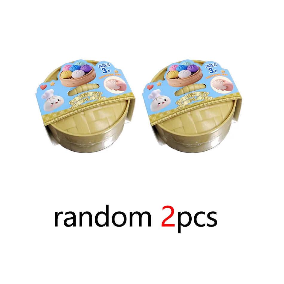 Dumpling Pressure Dumpling Squishies Kawaii Mini Food Shape Squishy Toy Slow Rise Sensory Fidget Stress Relief Party Favor Gifts