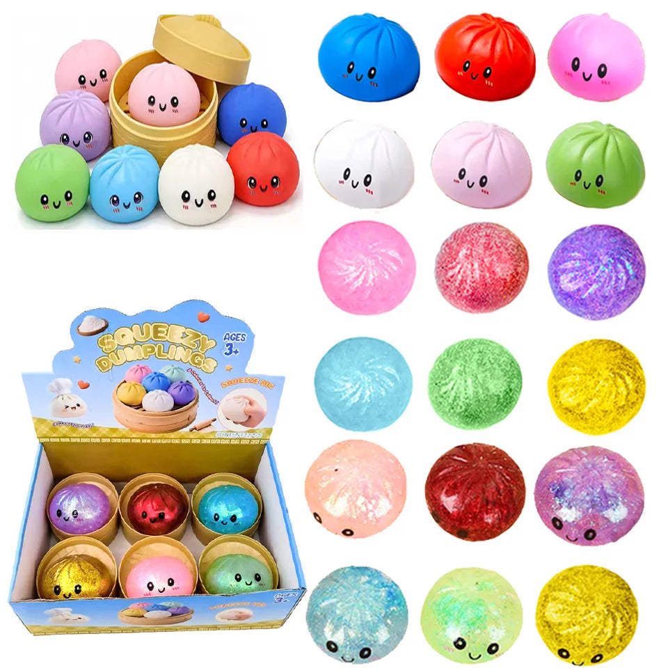 Dumpling Squishy Mysteries Dumplings Stress Relief Fidget Toys Home Office Desk Accessories Party Gift Mystery Dumpling Squishy