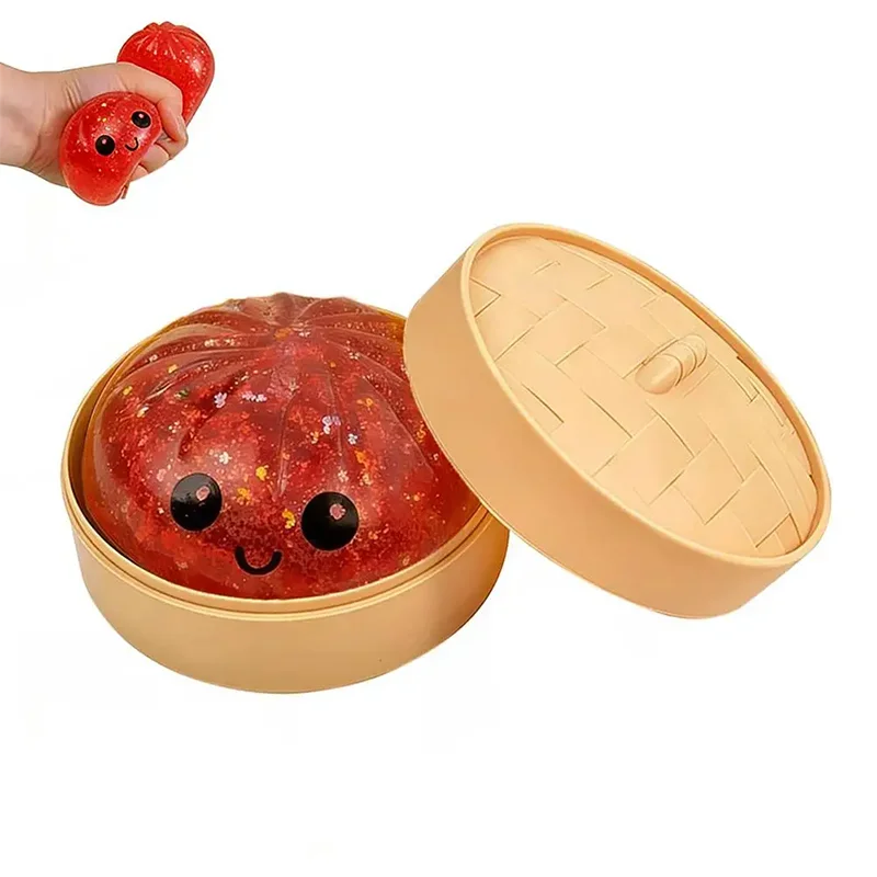Mystery Dumpling Toy Squishy Glitter Dumpling Pressure Ball Slow Rebound Soft Pinch Decompression Office Home Squeeze Toy XMAS