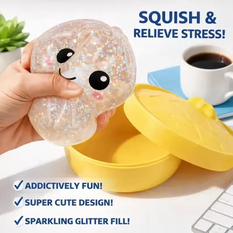 Mystery Dumpling Squishies Slow Rising Squishy Ball Toy Desk Ornament for Home Office School Decompression Props