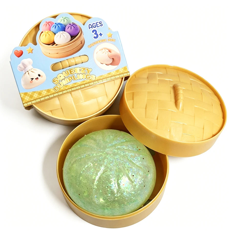 Dumpling Squishy Mysteries Dumplings Stress Relief Fidget Toy Home Office Desk Accessories Party Gifts Mystery Dumpling Squishy