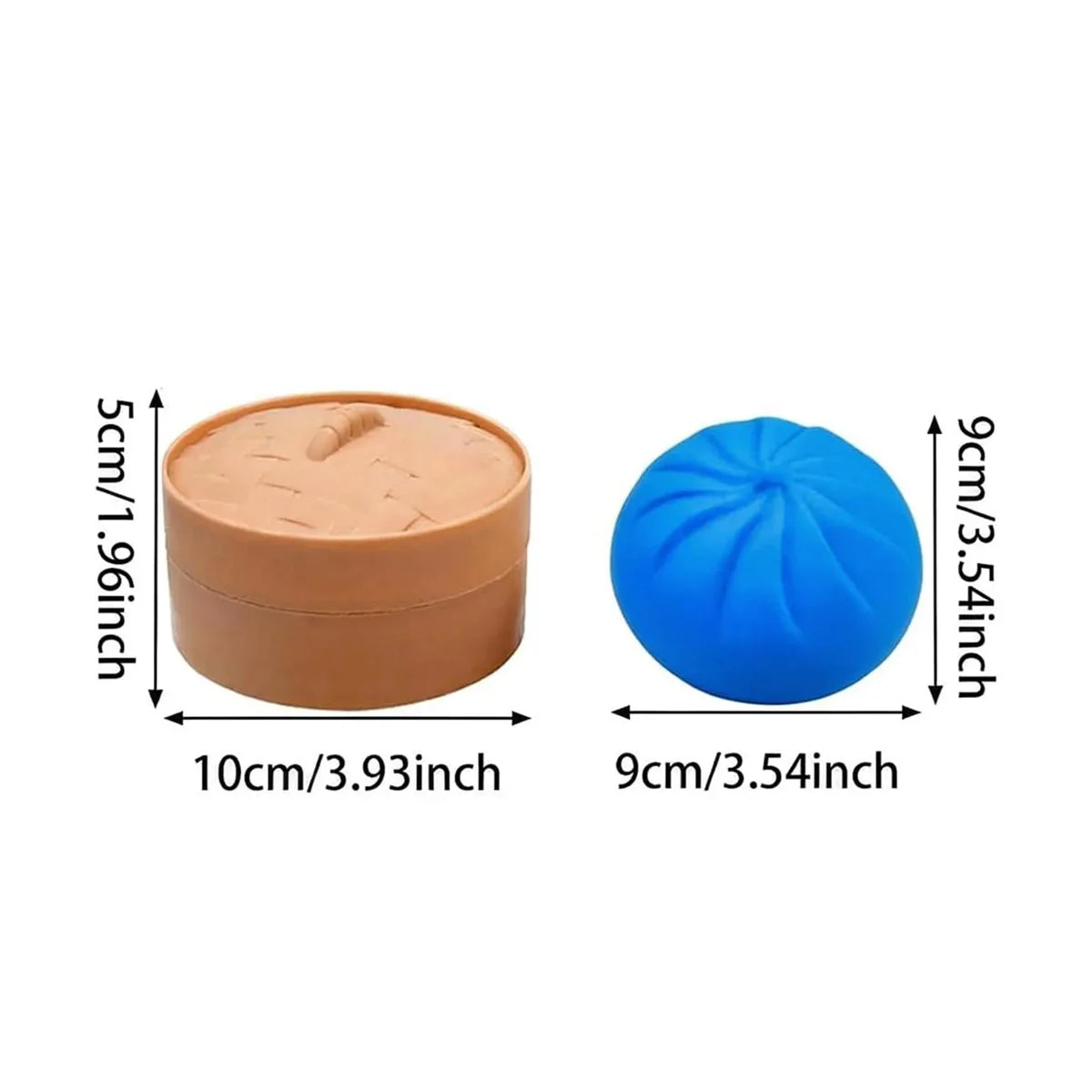 Mystery Dumpling Squishy, 4 Inch Jumbo Dumpling Stress Ball, Squishy Bun, Anxiety Relief Fidget, Soft Squeeze Decompression Doug