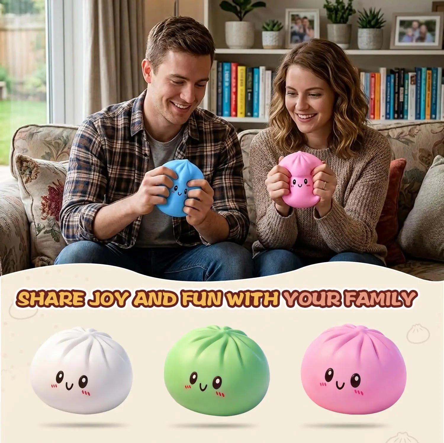 Kawaii Dumpling Squishy Toy Soft Cute Bao Bun Colorful Squishies Fidget Sensory Stress Balls Anxiety Relief Adults Gift