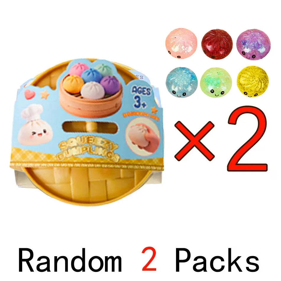 Dumpling Squishy Mysteries Dumplings Stress Relief Fidget Toys Home Office Desk Accessories Party Gifts Mystery Dumpling Squishy