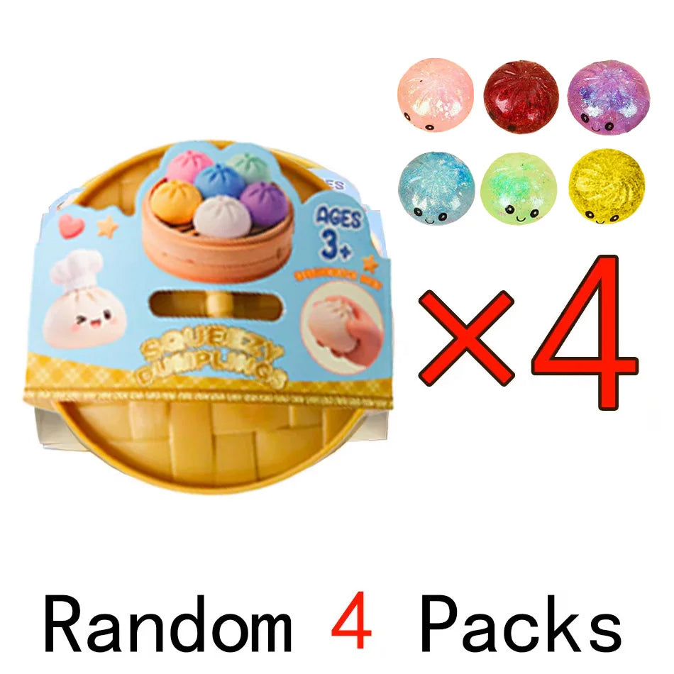 Dumpling Squishy Mysteries Dumplings Stress Relief Fidget Toys Home Office Desk Accessories Party Gifts Mystery Dumpling Squishy