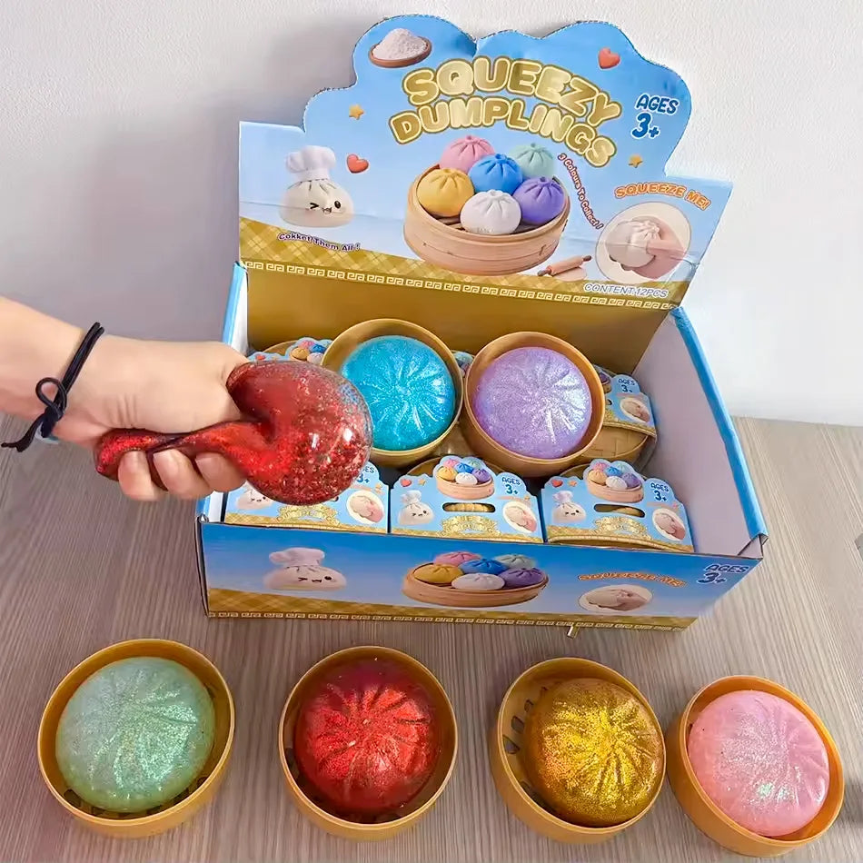 Dumpling Squishy Mysteries Dumplings Stress Relief Fidget Toys Home Office Desk Accessories Party Gift Mystery Dumpling Squishy