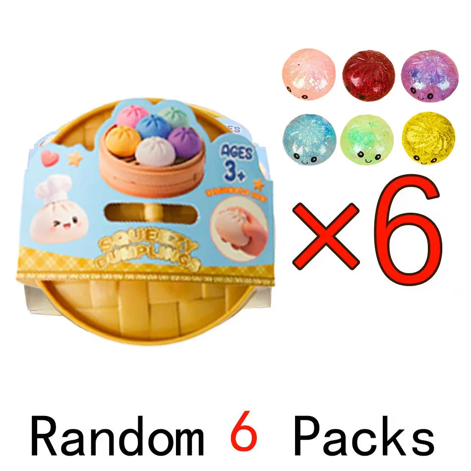 Dumpling Squishy Mysteries Dumplings Stress Relief Fidget Toys Home Office Desk Accessories Party Gifts Mystery Dumpling Squishy