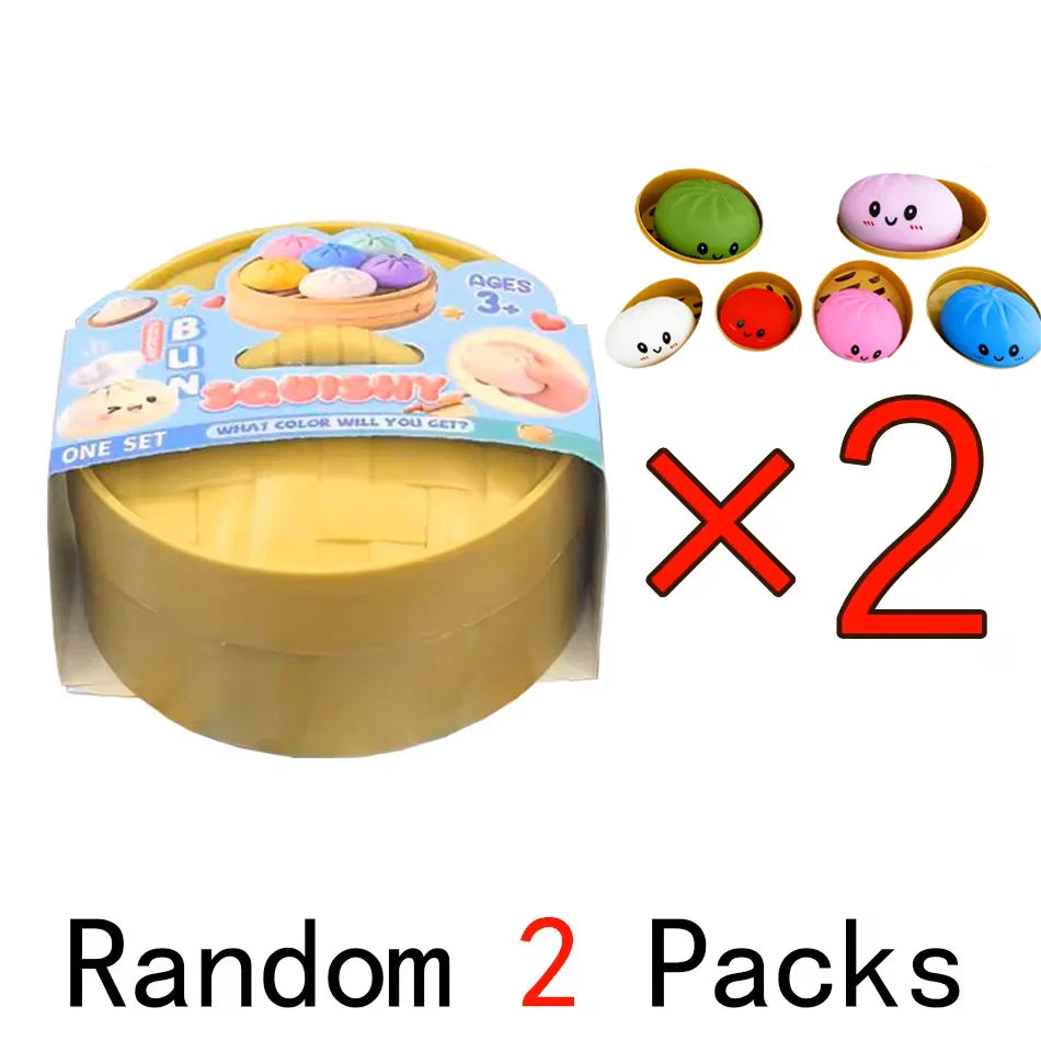 Dumpling Squishy Mysteries Dumplings Stress Relief Fidget Toys Home Office Desk Accessories Party Gift Mystery Dumpling Squishy