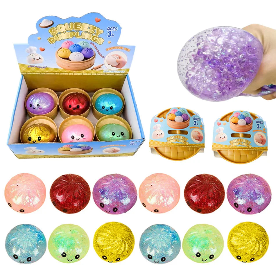 Dumpling Squishy Mysteries Dumplings Stress Relief Fidget Toys Home Office Desk Accessories Party Gifts Mystery Dumpling Squishy