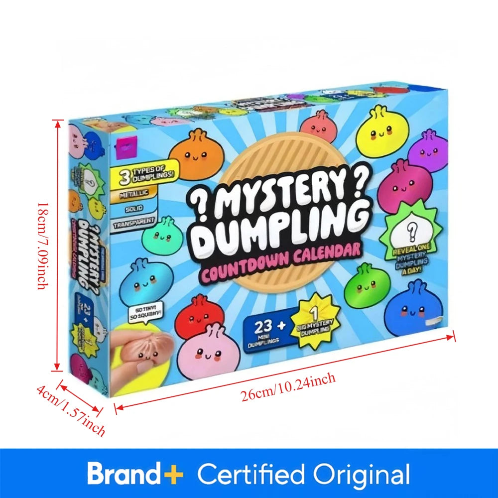 Kawaii Bun Squishy Mystery 24 Dumpling Squishies Fidget Toys Anxiety Relief Squeeze Decompression Dough For Stress-Free Moments