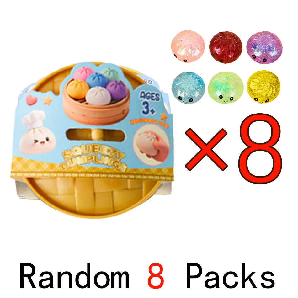 Dumpling Squishy Mysteries Dumplings Stress Relief Fidget Toys Home Office Desk Accessories Party Gifts Mystery Dumpling Squishy