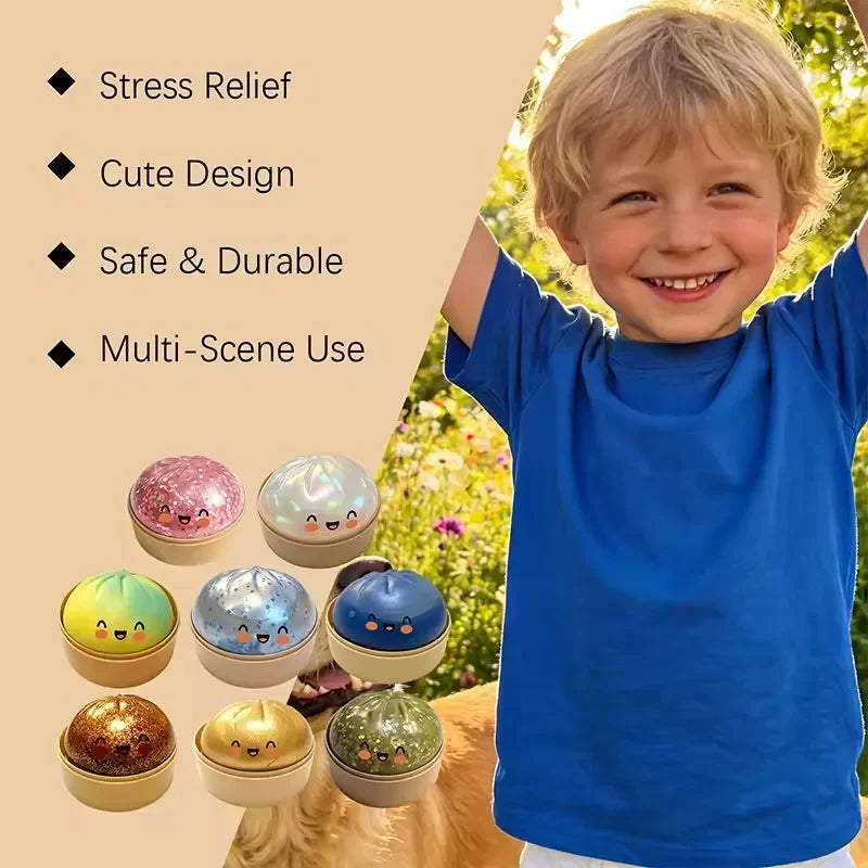 Mystery Dumpling Squishies Slow Rising Squishy Ball Toy Desk Ornament for Home Office School Decompression Props
