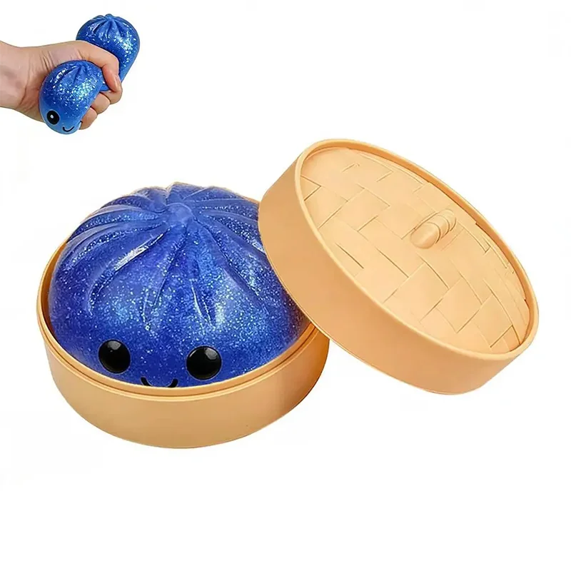 Mystery Dumpling Toy Squishy Glitter Dumpling Pressure Ball Slow Rebound Soft Pinch Decompression Office Home Squeeze Toy XMAS