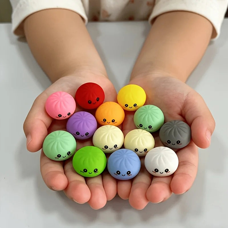 Hot Mini Dumpling Squishy Steamer Mysteries Dumplings Stress Relief Random Color Home OfficeDesk PartyGift Dumpling Squishy