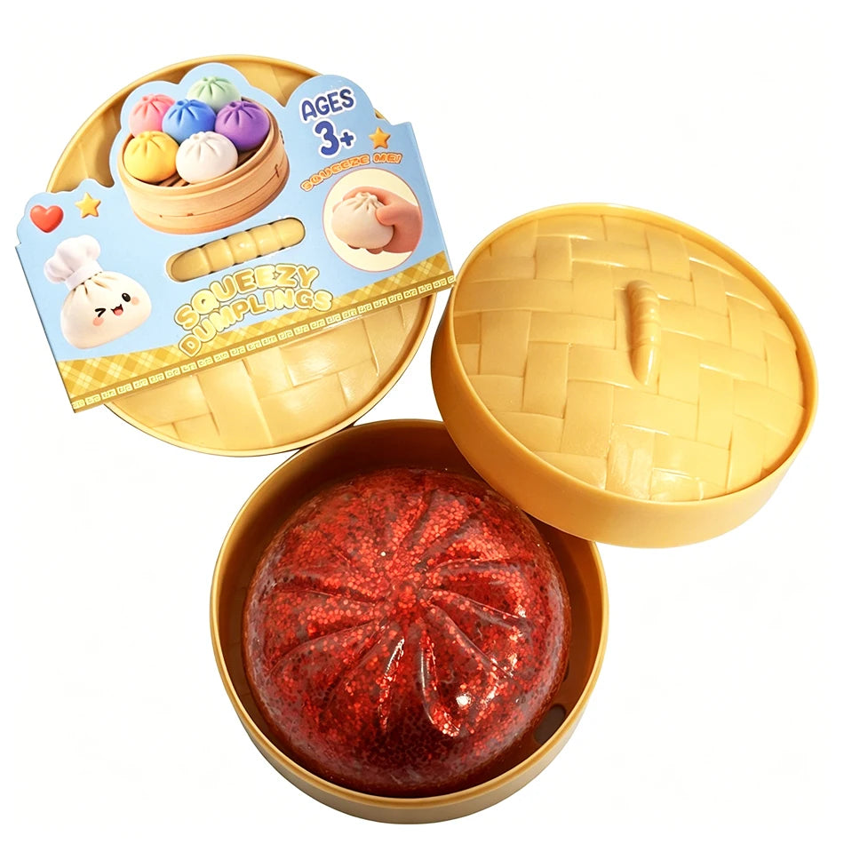 Dumpling Squishy Mysteries Dumplings Stress Relief Fidget Toy Home Office Desk Accessories Party Gifts Mystery Dumpling Squishy