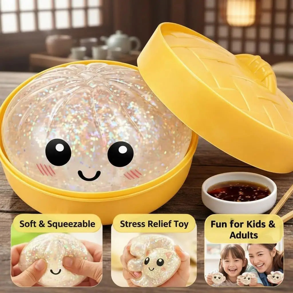 Mystery Dumpling Toy Squishy Glitter Dumpling Pressure Ball Slow Rebound Soft Pinch Decompression Office Home Squeeze Toy XMAS